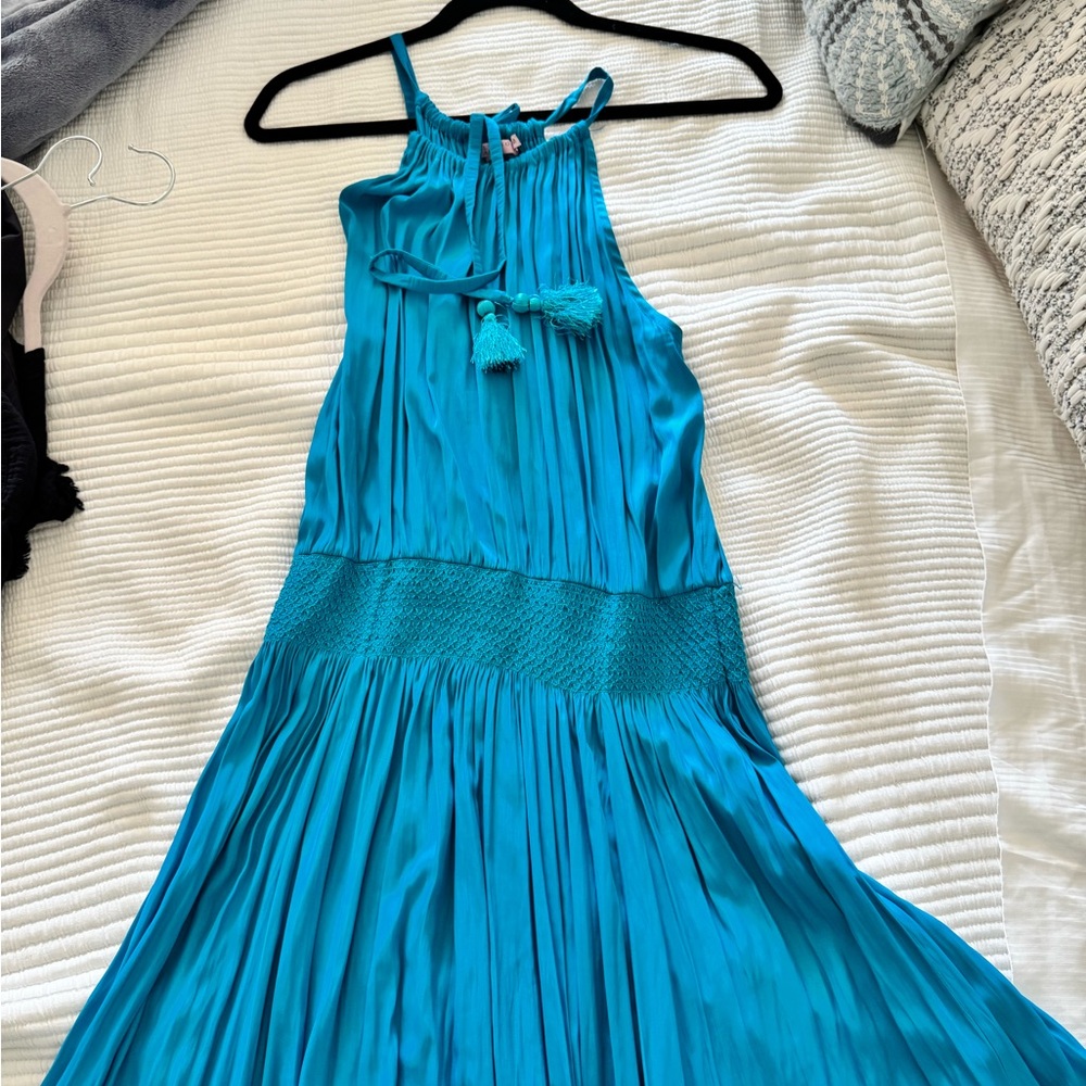 Calypso St. Barth Teal Asymmetrical Dress